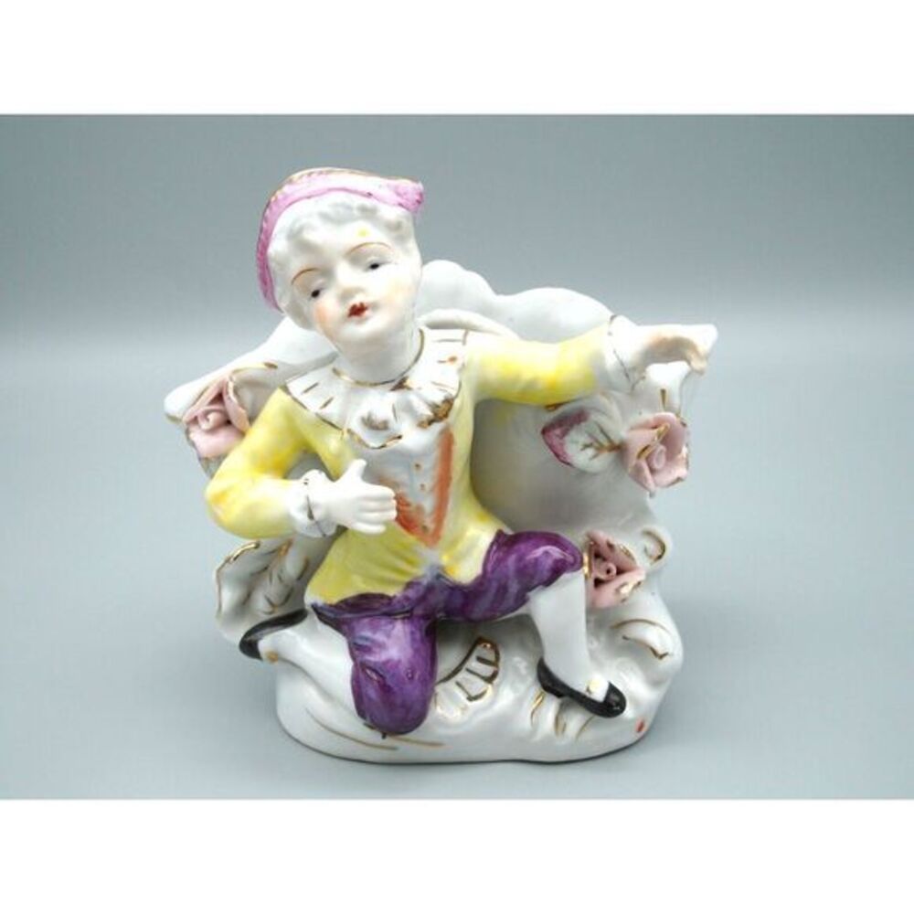 Antique Figural Bone China‎ Flower Vase  Planter